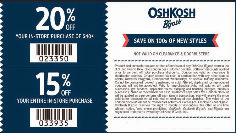 oshkosh bgosh coupons 2018