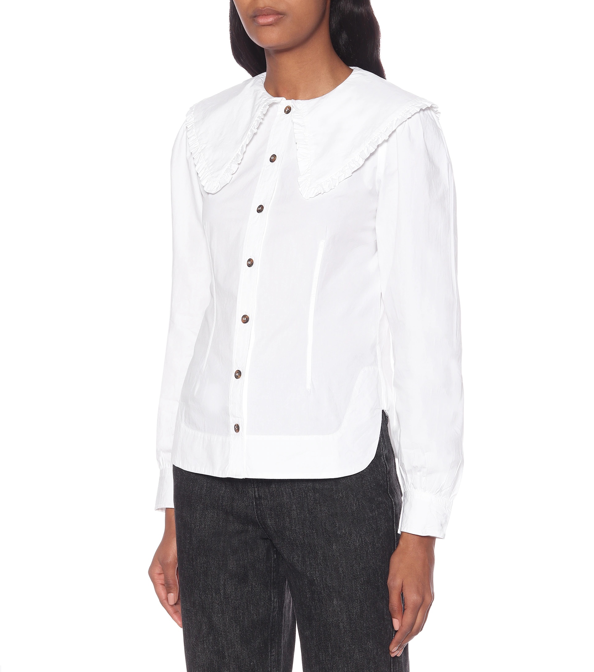 GANNI Cotton poplin shirt