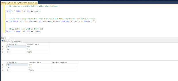 SQL Server ALTER table ADD column NOT NULL with default values