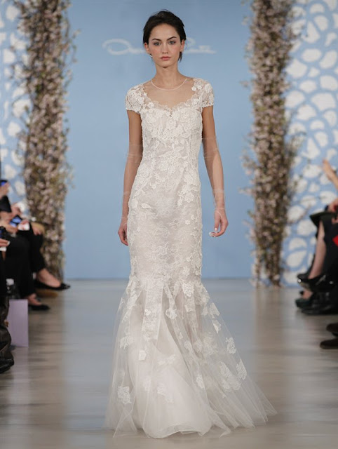Oscar de la Renta Spring 2014 lace mermaid Wedding Dresses