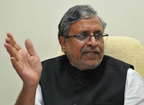 Sushil modi demanding tejashwi yadav resignation