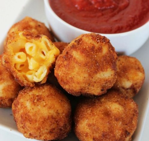 FRIED MACARONI AND CHEESE BITES RECIPE #dinner #partyappetizer