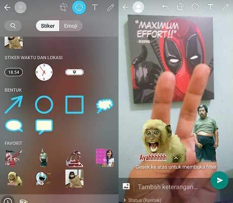  Cara  Membuat  Status  Di  WA  Whatsapp Dengan Stiker  Pribadi 