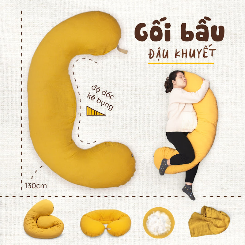 [A159] Mua gối ôm Bà Bầu loại nào tốt nhất để bầu ngủ ngon
