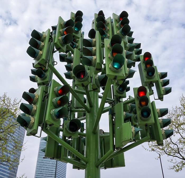 Traffic light tree in london