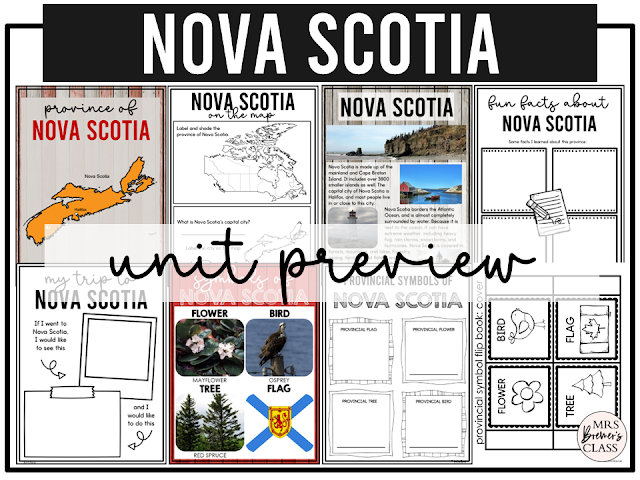 All About Canada Unit with information charts, maps, worksheets, passports, printables, and posters for Grade One, Grade Two, and Grade Three students
