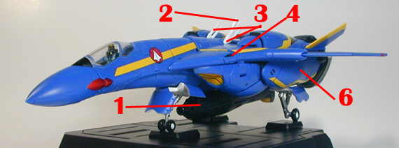 Macross 7 VF-19S Excalibur Blazer Valkyrie Armament weapon position