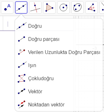 Program doğru komutları menüsü