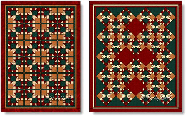 Quilts designed using the ARROWS quilt block - images © Wendy Russell