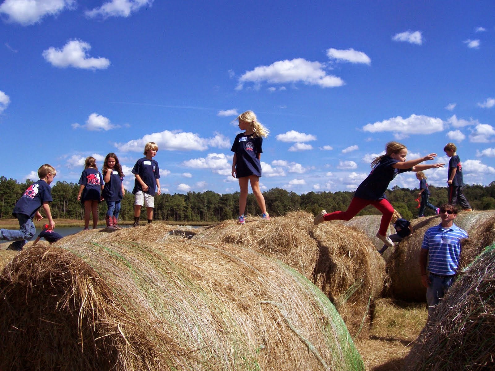 FUN ON THE HAY STACKS