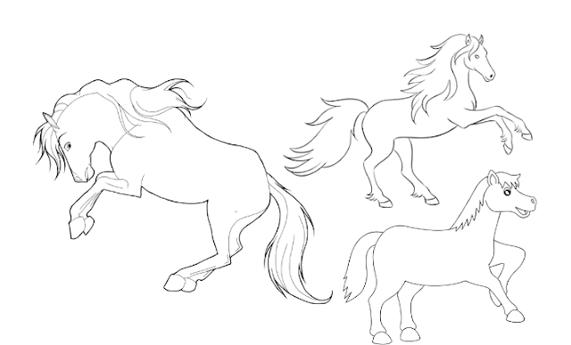 Horse Coloring Pages For Kids Free | Horse Coloring Pages