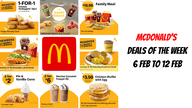 McDonald's Deals for the week :  6-12 Feb 