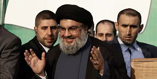 Hassan Nasrallah Hezbollah Chief Palm Image