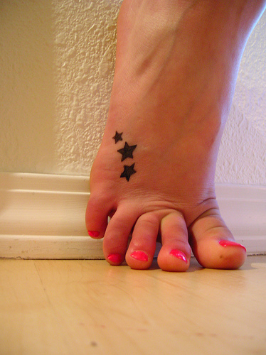 pretty foot tattoos