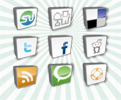 Free Vector : Social Bookmarking Icons
