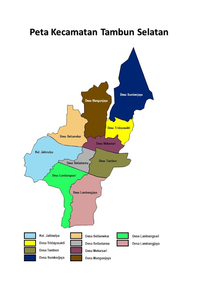 Peta Kecamatan Tambun Selatan
