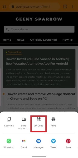 How to Generate and Scan QR Code in Google Chrome on Android