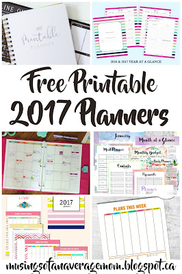 free 2017 printable planners