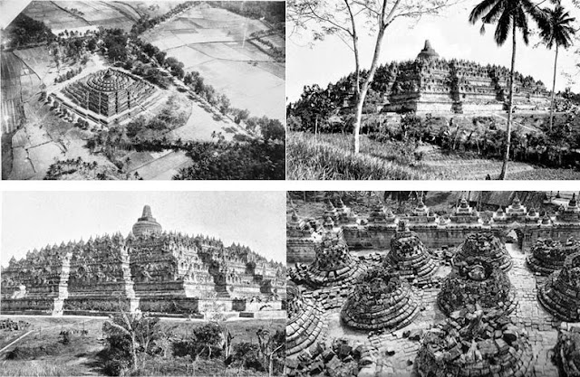 Borobudur saat pertama di temukan via.manusialembah.blogspot.com