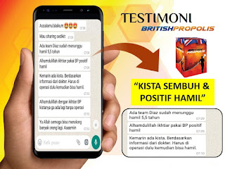 Testimoni British propolis mengobati kista dan positif hamil