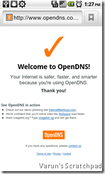 OpenDNS test page
