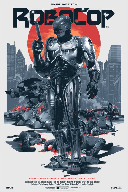 Grzegorz Domaradzki ilustrações cartazes pôsteres filmes arte cinema RoboCop (RoboCop - O Policial do Futuro)