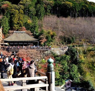 View of Hondo (Main Hall) overlooking Oku-no-in at Kiyomizudera