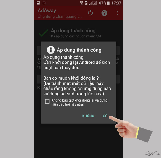 Cách chặn quảng cáo trên Android đã root