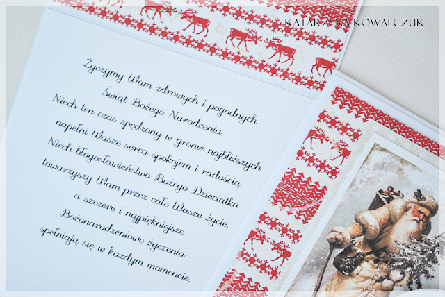 Tradycyjne kartki świąteczne scrapbooking