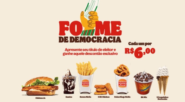 Promoção Fome de Democracia no BK