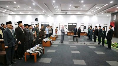 Dandim Kulon Progo Hadiri Pelantikan Pejabat Tinggi Pratama Pemkab