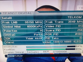 Frekuensi Trans 7 terbaru