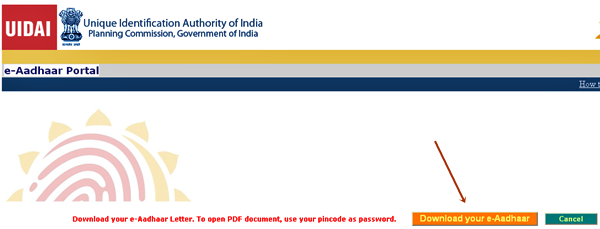 e-Aadhaar Card in PDF Format