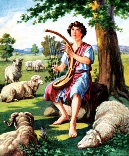 Resultado de imagen para David con sus ovejitas alabando a Dios