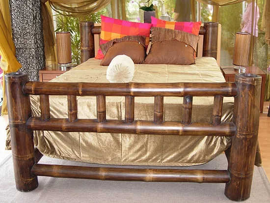 Desain tempat tidur inspiratif berbahan bambu