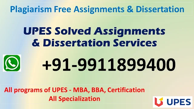 UPES MBA Solved Assignment