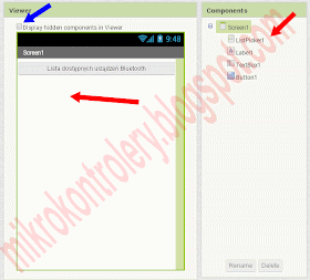 App Inventor - Ukrywanie widoczności komponentów.