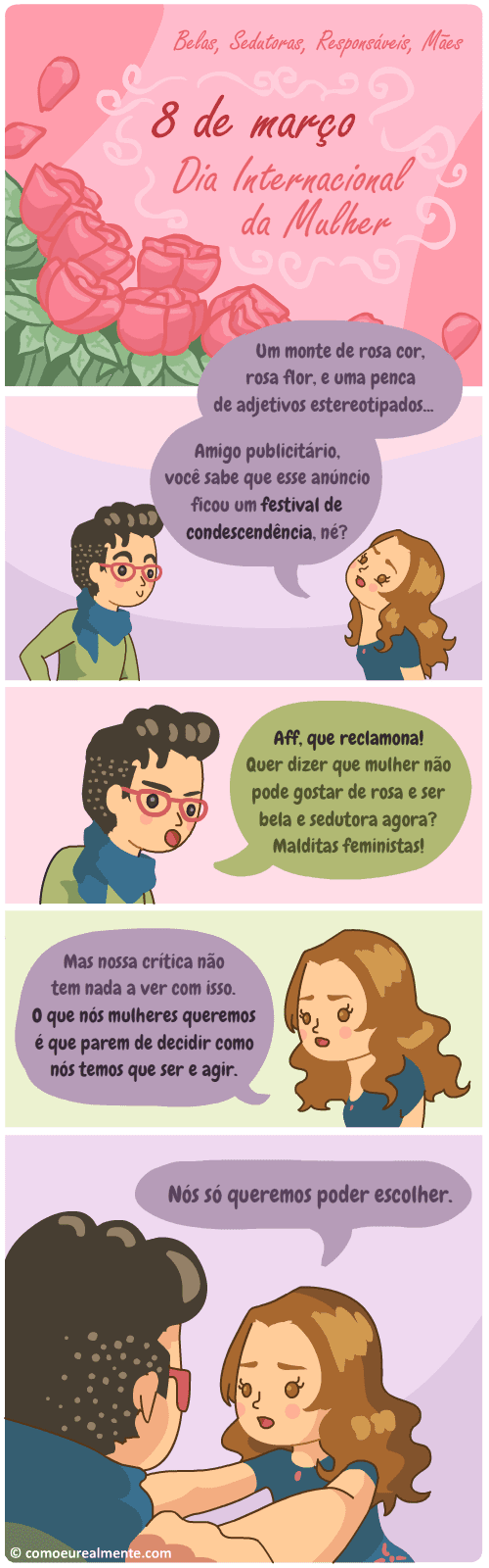 Amigos publicitários, cuidado com as mensagens condescentes machistas no dia internacional da mulher