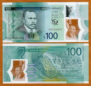 J20 JAMAICA 100 DOLLAR COMMEMORATIVE POLYMER ISSUE UNC (01.06.2022)(P-W97) 