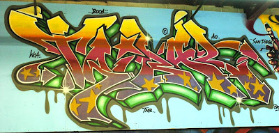 tribal graffiti alphabet mural