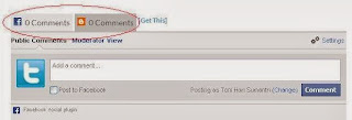 Cara Membuat Komentar Blog dan Facebook Berdampingan