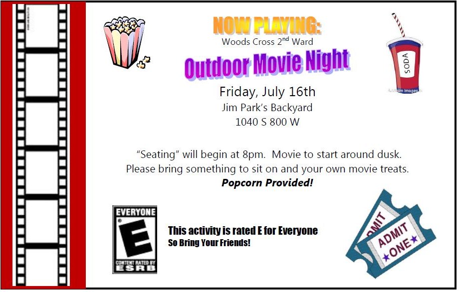 WARD ACTIVITY IDEAS: Outdoor Movie Night