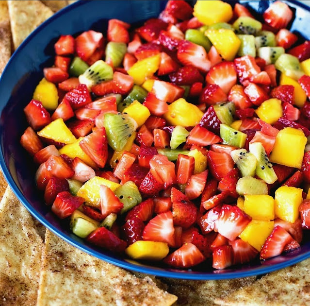 Fruit Salad And Cinnamon Chips Recipe