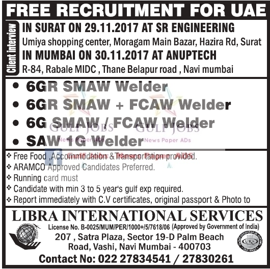 UAE Large job opportunities - Free Recruitment