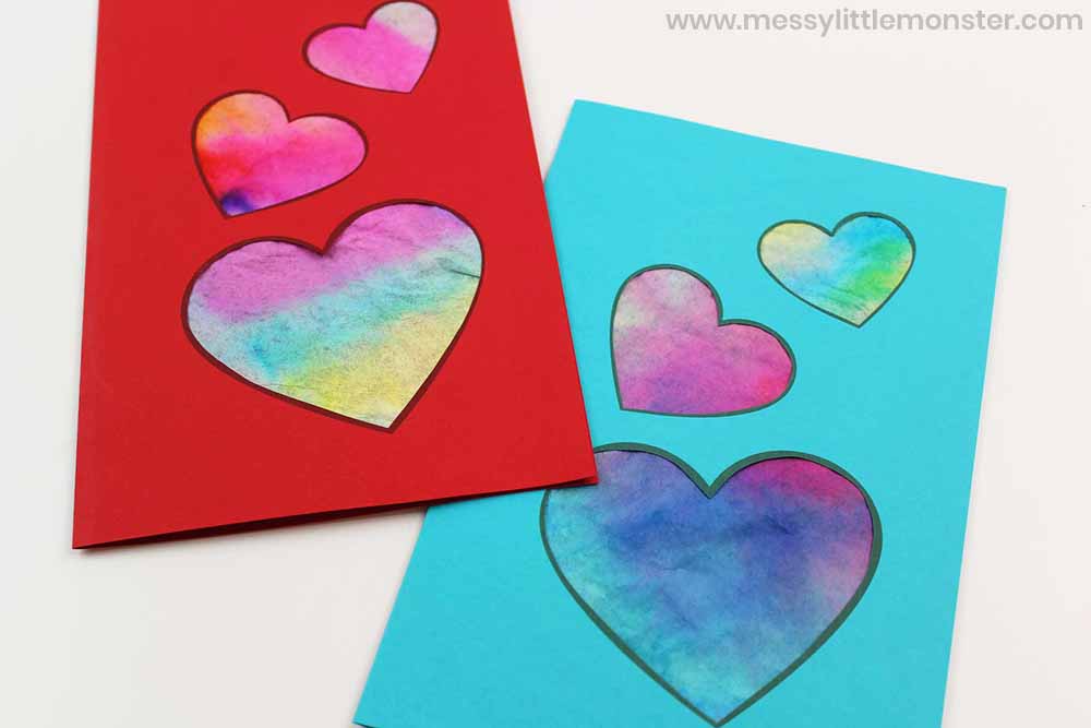 Valentine Heart Card A Fun Heart Craft For Preschoolers Messy Little Monster