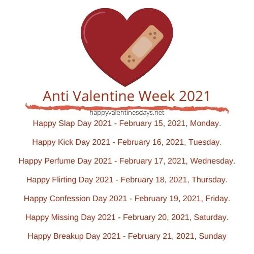 pic Feb All Day List 2021 dates for slap day flirting day