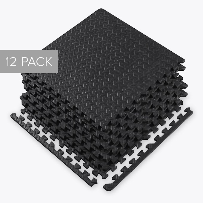 Gaiam Essentials Interlocking Fitness Mat (Pack of 12)