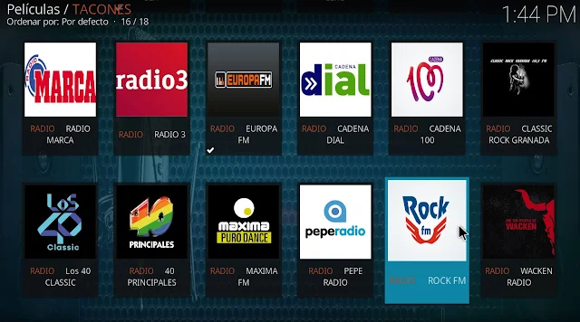 emisoras de radio tacones kodi