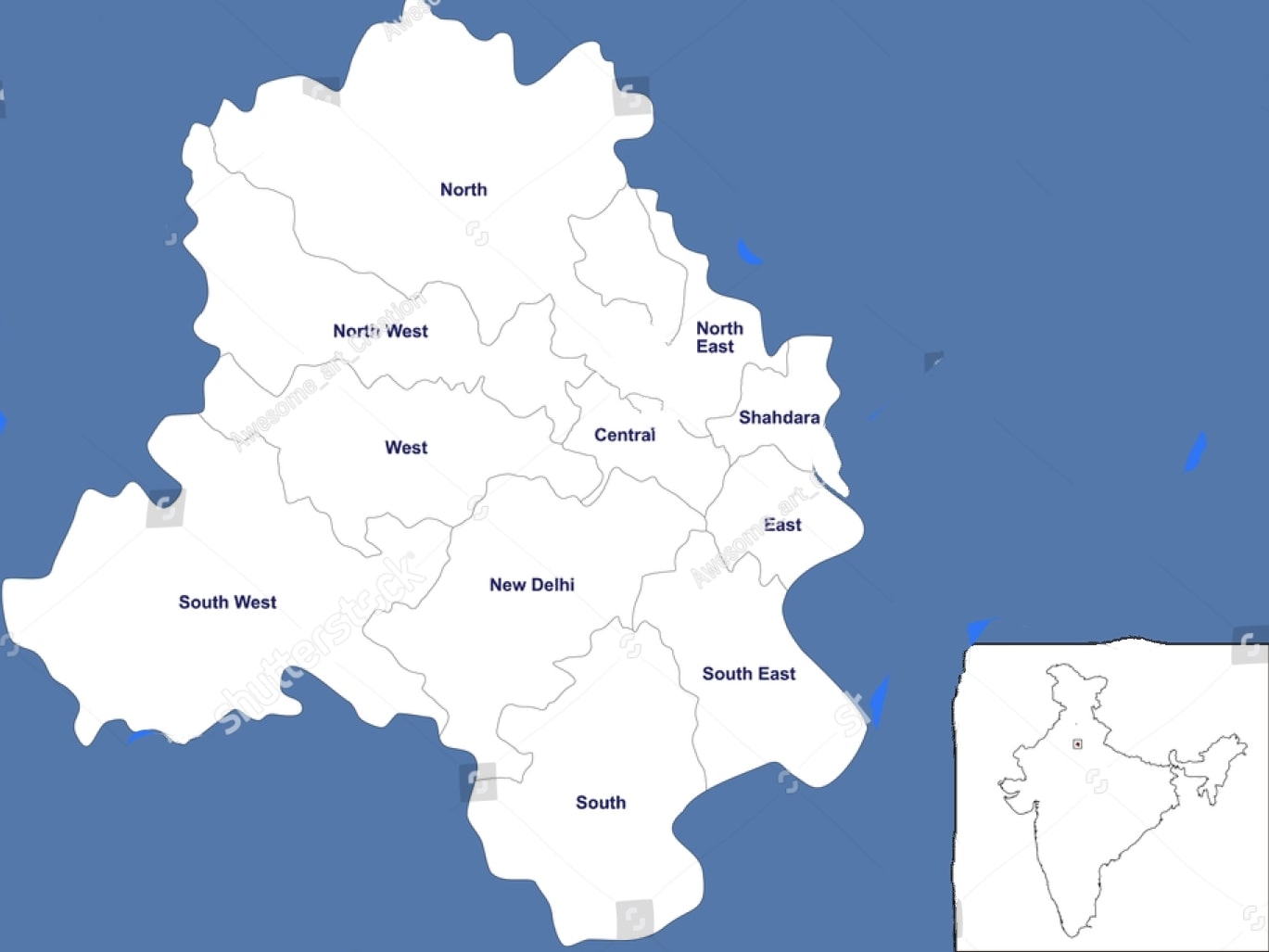 Delhi Areas List