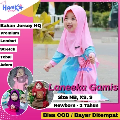 Al Baju Gamis Anak 1 2 Tahun Laneeka Muslim Bayi Perempuan 0 6 Bulan N Di Alz03 Tokopedia - Baju gamis anak perempuan 2 tahun